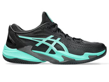 Ielādēt attēlu galerijas skatītājā, ASICS COURT FF 3 CLAY (BLACK/AURORA GREEN)