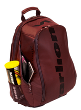 Load image into Gallery viewer, Varlion Burgundy Summum Ambassadors Leather Padel Backpack