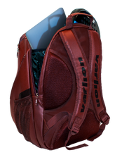 Load image into Gallery viewer, Varlion Burgundy Summum Ambassadors Leather Padel Backpack