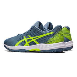 Asics Solutions Swift FF Clay- Steel Blue/ Hazard Green