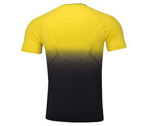 Li-Ning Men's T-Shirt, Kiwi Fruit Yellow/Standard Black