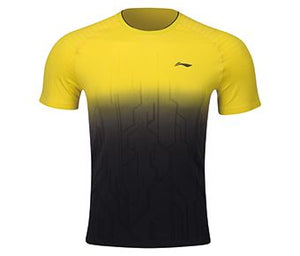 Li-Ning Men's T-Shirt, Kiwi Fruit Yellow/Standard Black