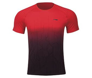 Li-Ning Men's T-Shirt, Red/Standard Black