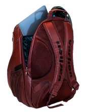 Load image into Gallery viewer, Varlion Burgundy Summum Ambassadors Leather Padel Backpack
