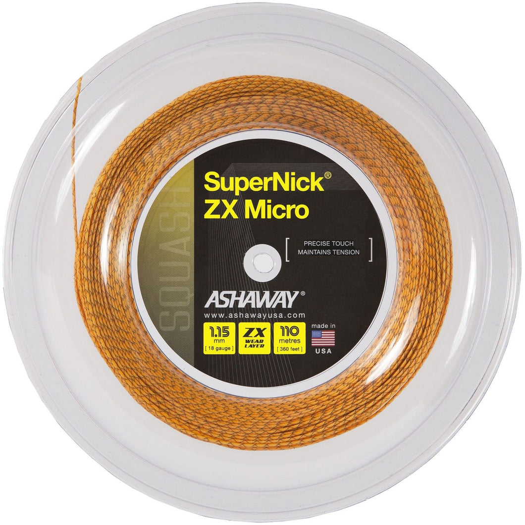 Ashaway SuperNick ZX Micro 1.15 (orange) 110 m Squash String