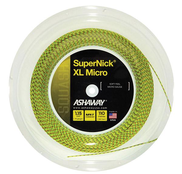 Ashaway SuperNick XL Micro 1.15 (yellow) 110 m Squash String